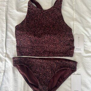 Athleta Crop Top Bikini 2 Piece Medium Bottoms